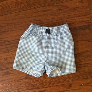 Blue Gingham Kids Shorts